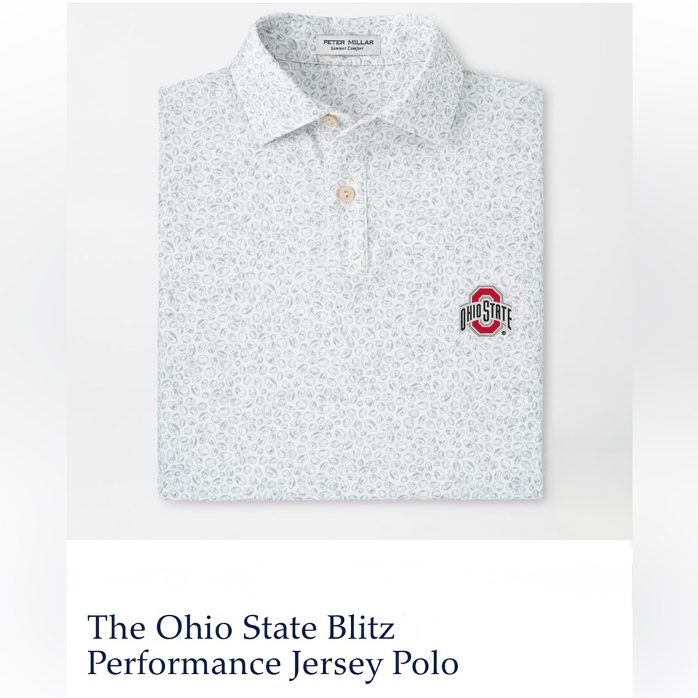 PETER MILLAR The Ohio State Blitz Performance Jersey Polo
